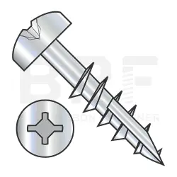 Square-Phillips, Steel Zinc, Partial Thread
