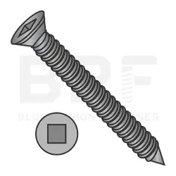 Square Recess Fine w/Sharp pt, Stl Blk Phos