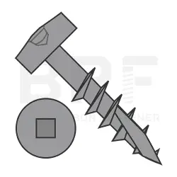 Square Recess, Coarse, Stl Plain--Long Ty-17