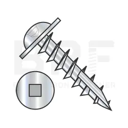 Square Recess, Stl Zinc, Full Thread