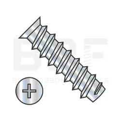 Flat Phillips, Blunt Point, Stl Zinc