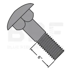 Square Neck, Round Head Carriage Bolt Low Carbon Steel Galvanized, Partially Threaded