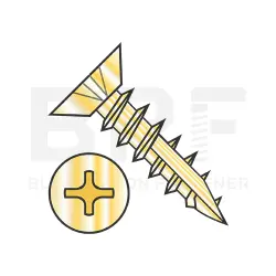 Coarse Thread, Steel Bright Brass