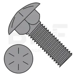 Square Neck, Round Head Carriage Bolt Grade 8 Full Threaded