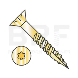 Flat Six-Lobe Ty-17, Stl Zinc Yellow, Partial Thrd