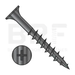 Phillips w/No Nibs, Steel Black Oxide, Part Thread