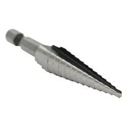 HSS Bright Finish Step Drill Bits with Hex Shank