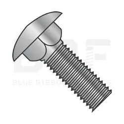 Square Neck, Round Head Carriage Bolt Low Carbon Steel Galvanized, Fully Threaded