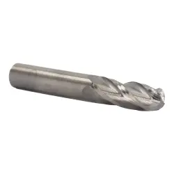 4 Flute, Single End, Ball Carbide End Mills