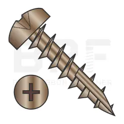 Phillips, Steel Antique Brass, Full Thread