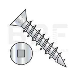 Square Recess, Stl Zinc, Full Thread