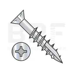 Square-Phillips w/Nibs Stl Zinc, Partial Thrd