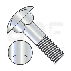 Square Neck, Round Head Carriage Bolt Grade 5 Partially Threaded