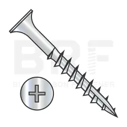 Phillips w/No Nibs, Steel Zinc, Part Thread