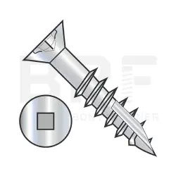 Square Recess, Stl Zinc, Partial Thread