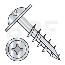 Square-Phillips, Steel Zinc, Partial Thread