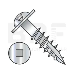 Square Recess, Stl Zinc, Partial Thread