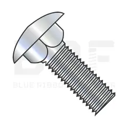 Square Neck, Round Head Carriage Bolt Low Carbon Steel Zinc, Fully Threaded