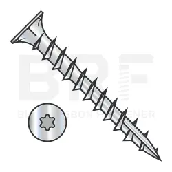 Six-Lobe w/Nibs, Steel Zinc Full Thread