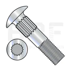 Low Carbon Steel Partial Threaded, Ribbed Neck Carriage Bolt
