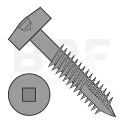 Square Recess, Fine, Stl Plain