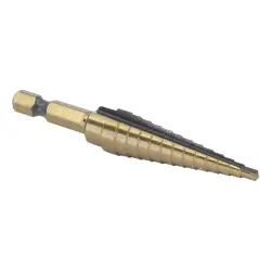 HSS Black and Gold Step Drill Bits with Hex Shank