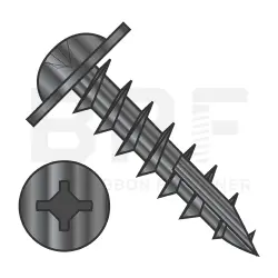 Square/Phillips, Stl Blk Ox Full Thread