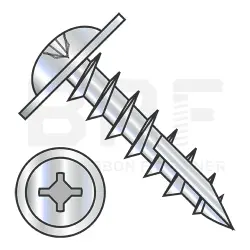 Square-Phillips, Steel Zinc, Full Thread