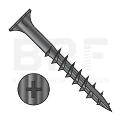 Phillips, Steel Black Oxide, Partial Thread